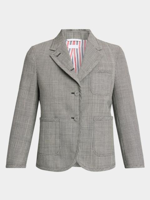 Thom Browne Fit 2 Multi-Check Crop Single-Breasted Sport Coat