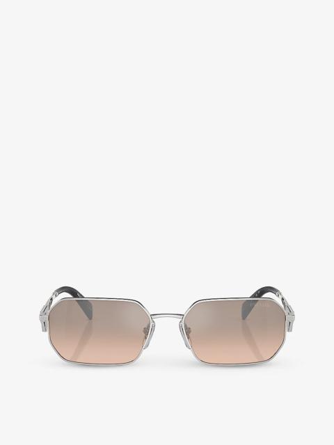 PR A51S irregular-frame metal sunglasses