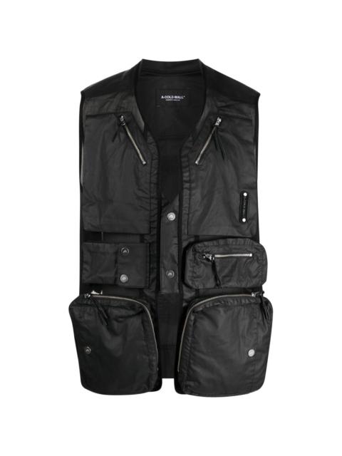 panelled utility vest