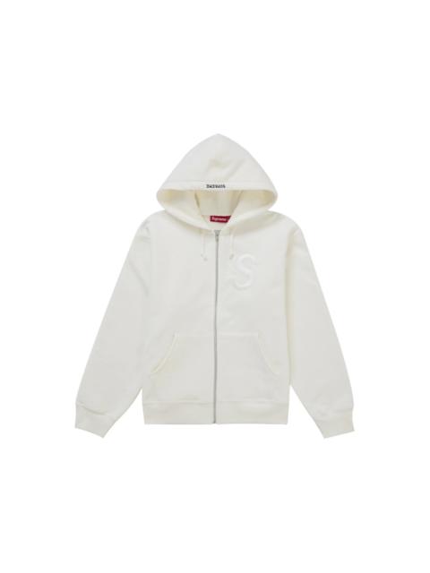 Supreme Supreme S Logo Zip Up Hooded Sweatshirt (FW25) White