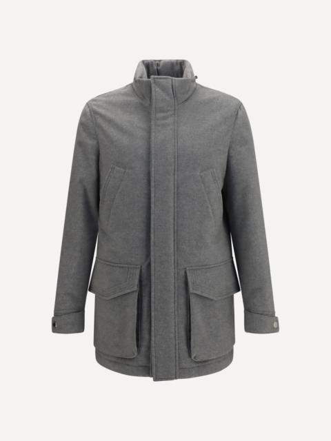 Brunello Cucinelli Cashmere Jacket with zip and buttons