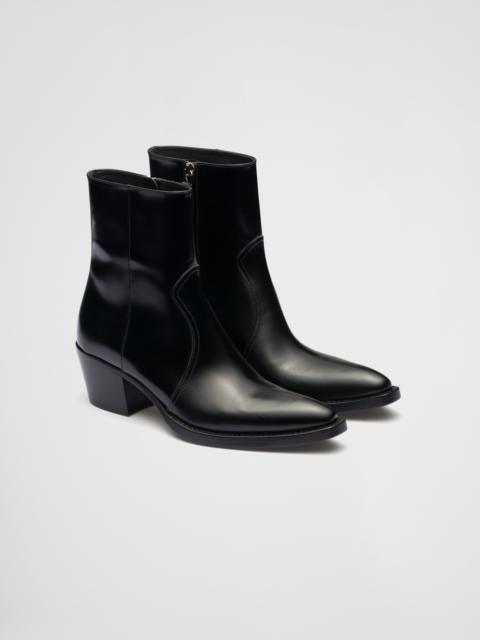 Prada Brushed leather camperos boots