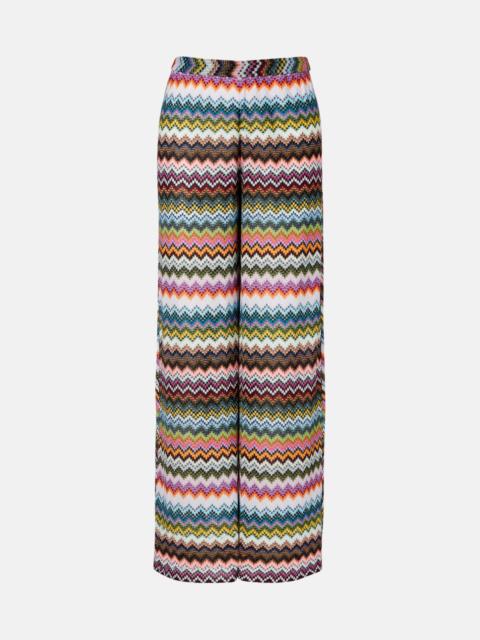 Missoni Zig Zag lamé palazzo pants