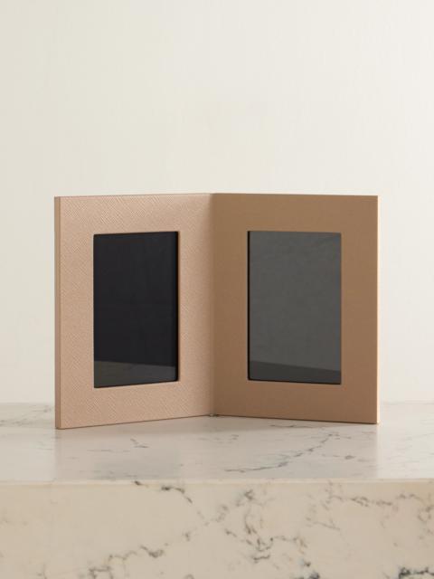 Smythson Panama Textured-leather Picture Frame