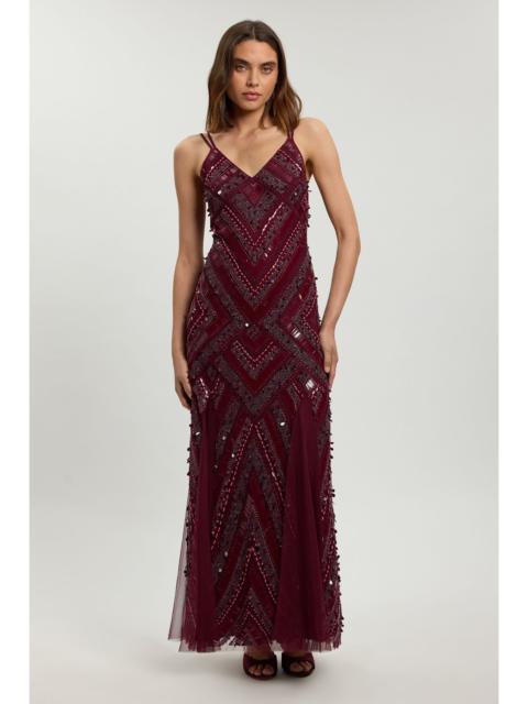KAREN MILLEN Hand Embellished Maxi Dress