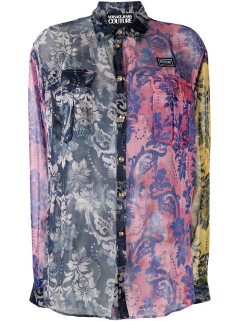 VERSACE JEANS COUTURE Tapestry Couture panelled shirt