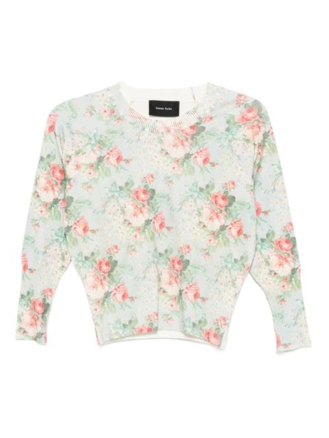 Simone Rocha floral shrunken top