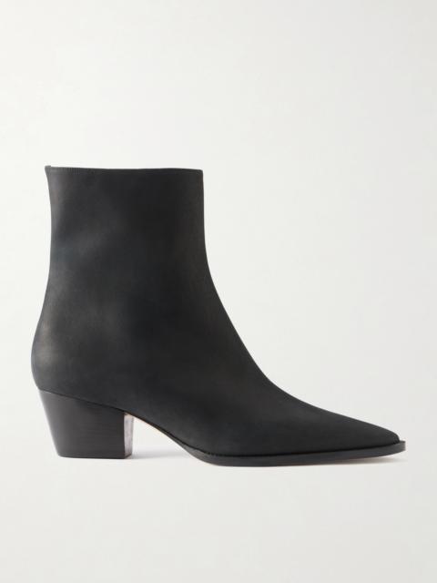 Manolo Blahnik Aliera 50 Nubuck Ankle Boots