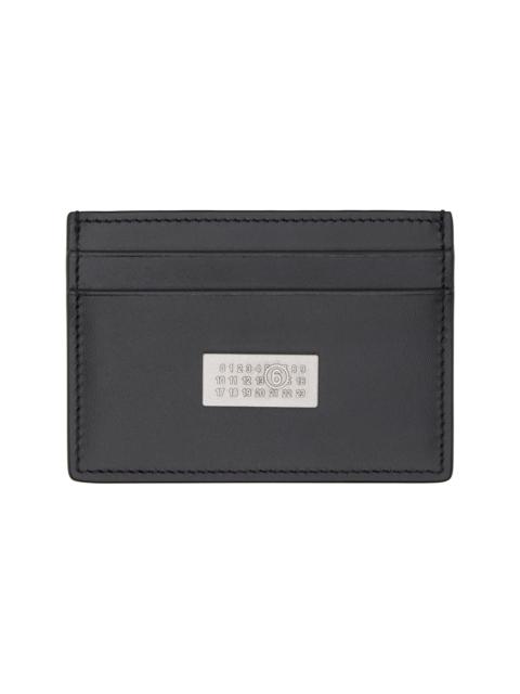 MM6 Maison Margiela Black Numeric Leather Card Holder