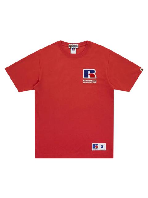 BAPE x Russell Athletic College Tee 'Red'