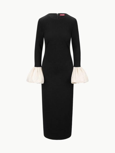 STAUD STAUD HAWTHORNE MAXI DRESS BLACK IVORY