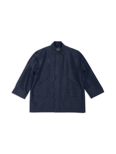 BALENCIAGA Men's Parka in Navy Blue