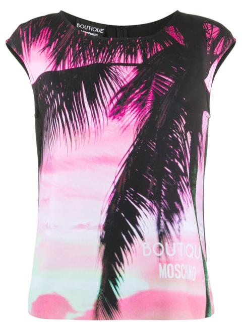 Moschino palm tree print top