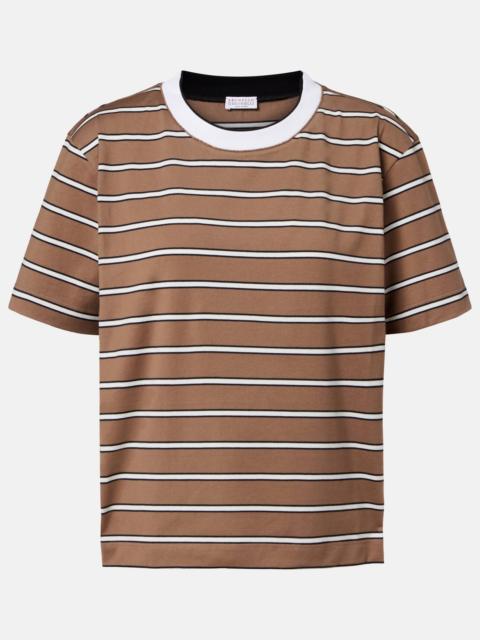 Striped cotton jersey T-shirt