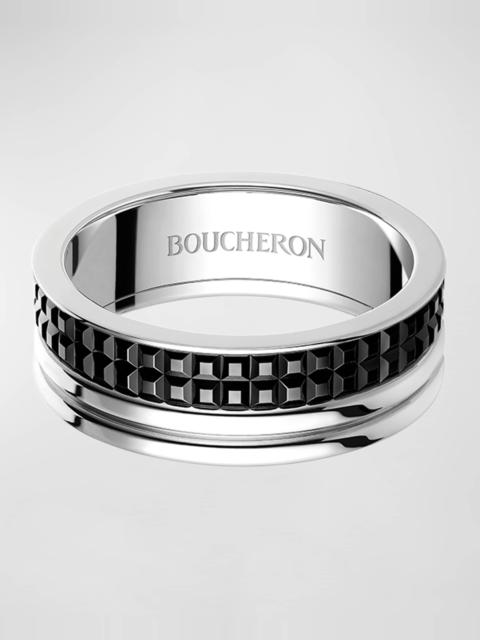 Boucheron Quatre 18K White Gold Black Edition Large Ring