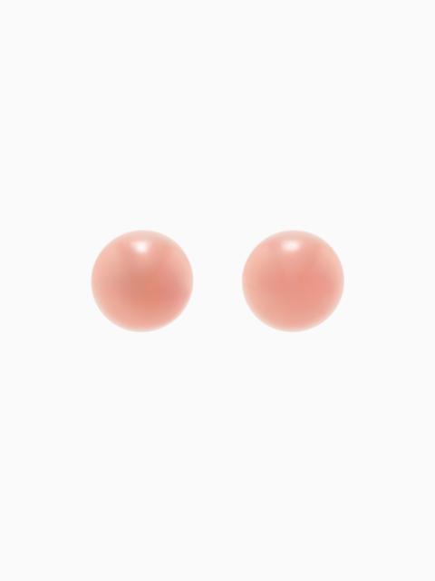 EMPORIO ARMANI MOTHER-OF-PEARL EFFECT HALF SPHERE EARRINGS
