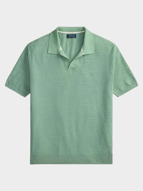Polo Ralph Lauren Cotton-Linen Knit Polo Shirt