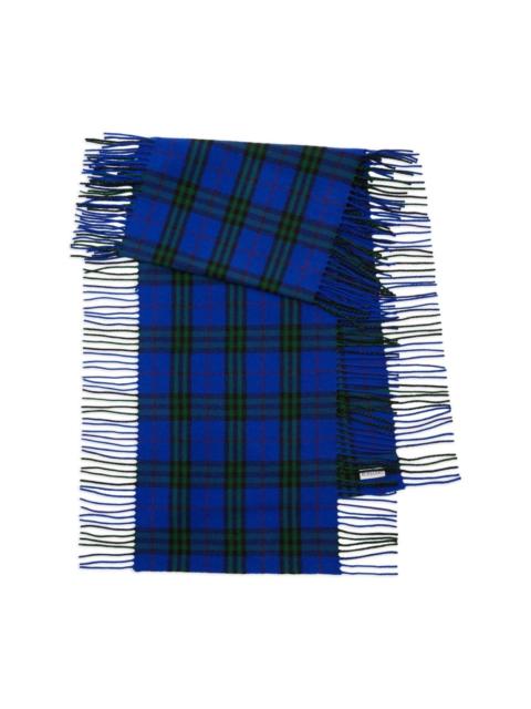 Burberry check-pattern cashmere scarf