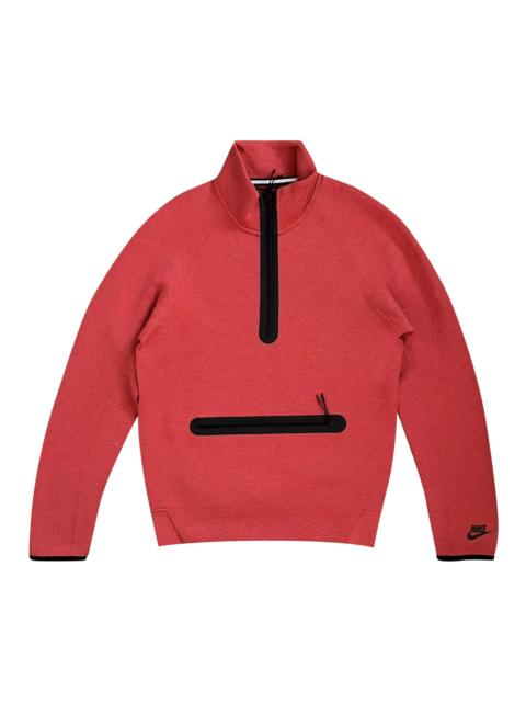 Nike Nike Sportswear Tech Fleece 1/2 Zip Sweatshirt 'Light University Red Heather/Black'