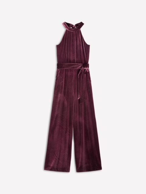 BODEN Jersey Halter Jumpsuit-Dark Cherry