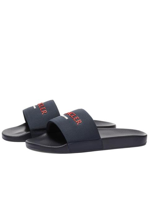 Moncler Moncler Basile Logo Print Pool Slide