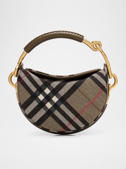 Burberry Bridle Jacquard Check Crossbody Bag