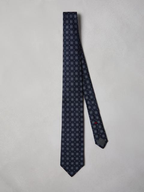 Brunello Cucinelli Silk geometric jacquard tie