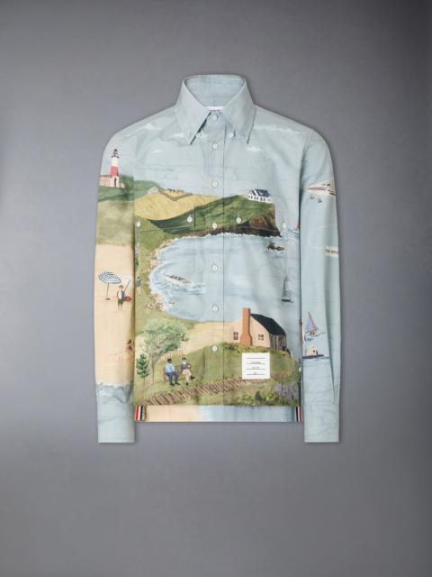 Thom Browne POPLIN NANTUCKET SCENIC UTILITY SHIRT