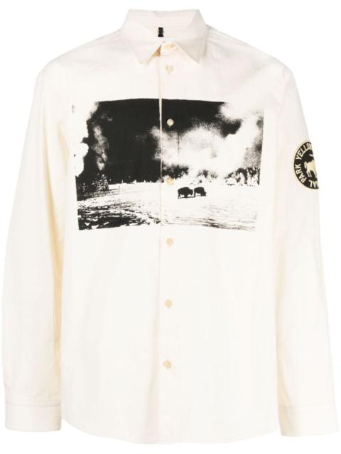 OAMC graphic-print long-sleeve cotton shirt