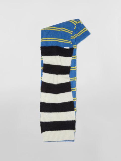Marni LONG SCARF IN STRIPED WOOL AND MOHAIR