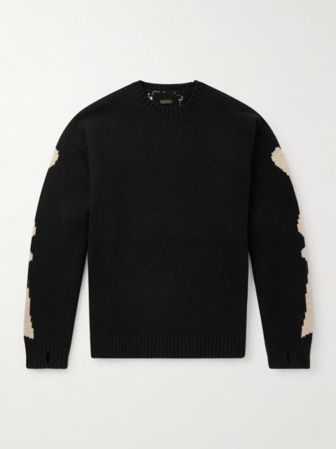 Kapital Oversized Intarsia Wool Sweater