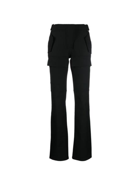 MISBHV leather-effect cargo trousers