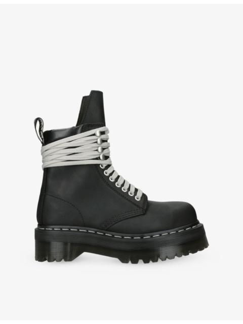 Rick Owens Rick Owens x Dr. Martens Quad Sole Steel-Toe Leather Ankle Boots