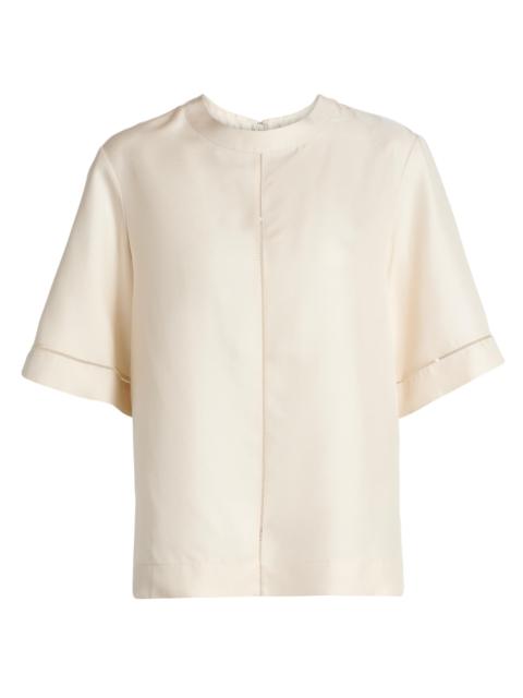 Loulou de Saison Women's Havana Lace Detailed T-Shirt - Ivory