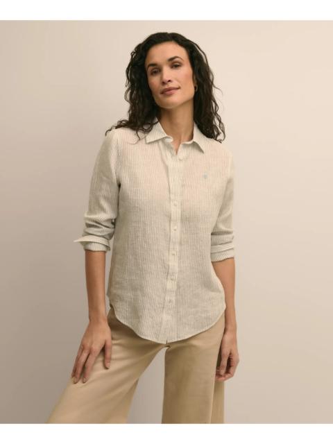 Brooks Brothers Classic Fit Linen Stripe Shirt