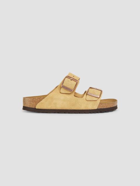 BIRKENSTOCK Women's Arizona Suede Slides - Latte Cream