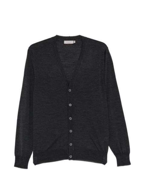 Canali V-neck button-fastening cardigan