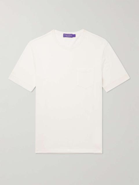 Cotton, Silk and Linen-Blend Piqué T-Shirt