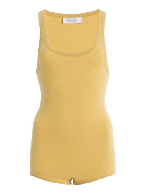 MICHAEL KORS COLLECTION Cashmere-Blend Bodysuit yellow