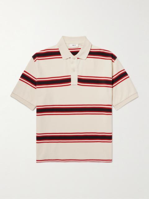 NN07 Valentin 30047 Striped Organic Cotton-Piqué Polo Shirt