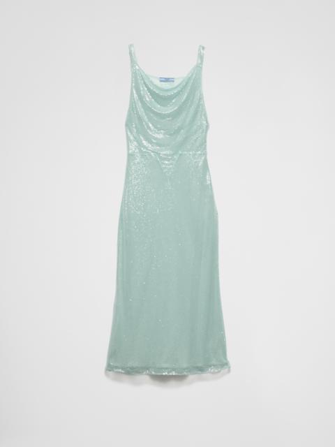 Prada Sequined tulle dress