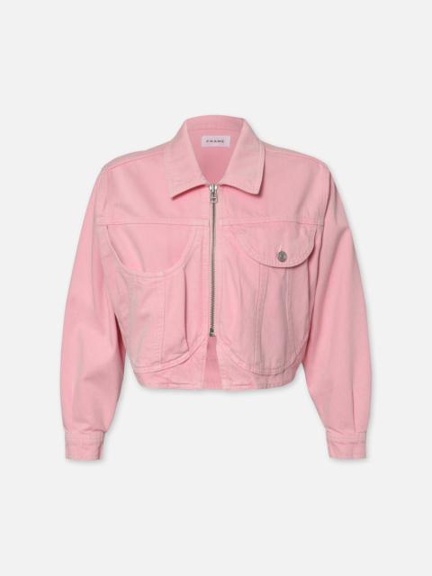 FRAME Heart Jacket in Washed Dusty Pink