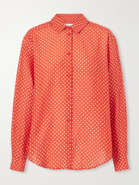 MATTEAU Polka Dots Organic Cotton Blend Shirt