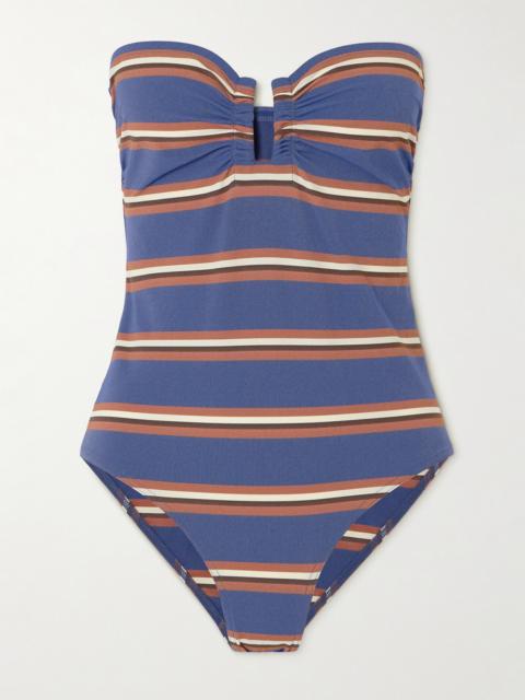 ERES Marinière Amiral Striped Strapless Jacquard Swimsuit