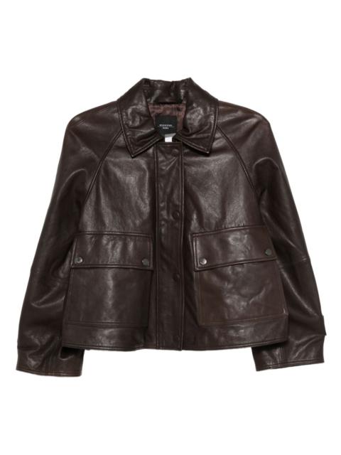 WEEKEND Max Mara flap-pocket leather jacket