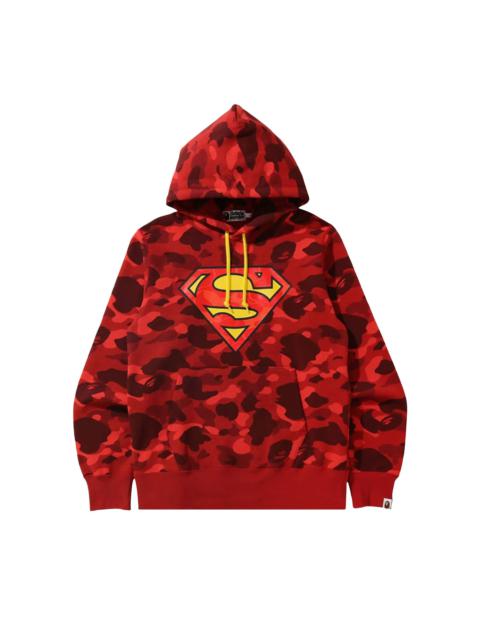 A BATHING APE® BAPE x DC Superman Camo Pullover Hoodie 'Red'
