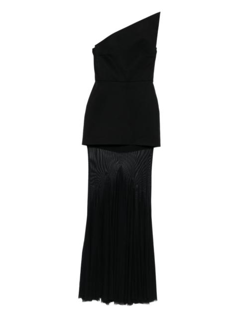 David Koma asymmetric-neck strapless maxi dress
