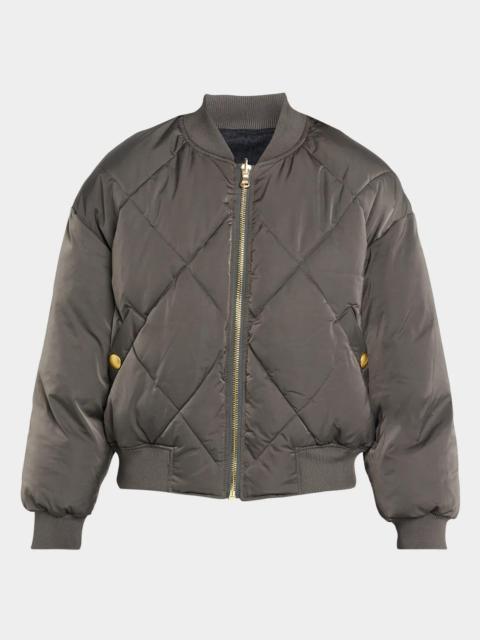 L'AGENCE Violeta Reversible Quilted Puffer Bomber Jacket