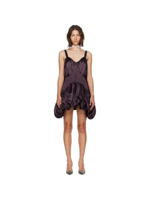 Collina Strada Brown Valerian Slip Minidress