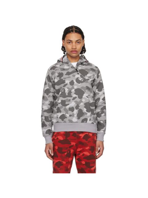 A BATHING APE® Gray Camo Shark Hoodie